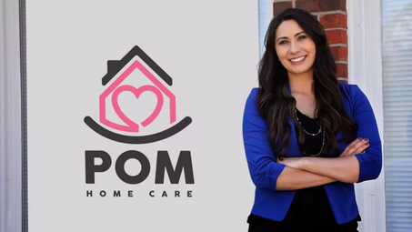 Screenshot do site POM Care